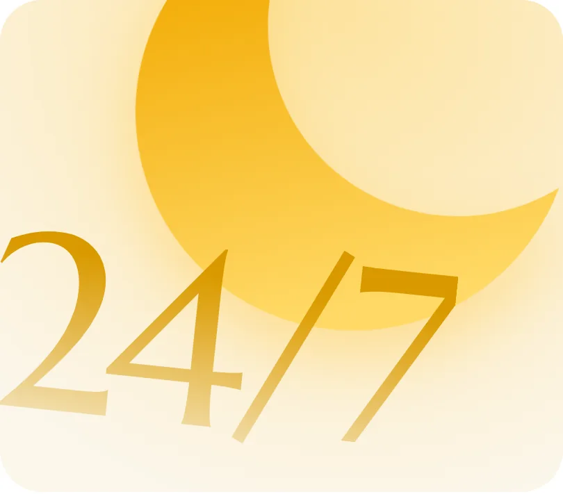 พระจันทร์ครึ่งดวงกับตัวเลข 24/7